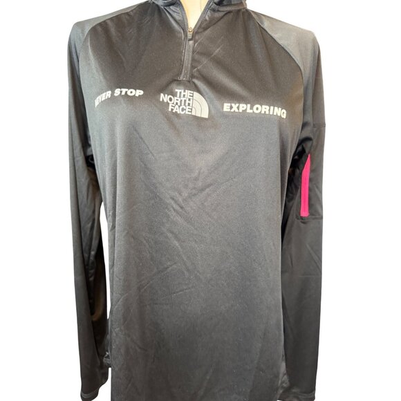 2/$30 The North Face M-L Long-Sleeve Black Pullover Zipper Top - Picture 5 of 15
